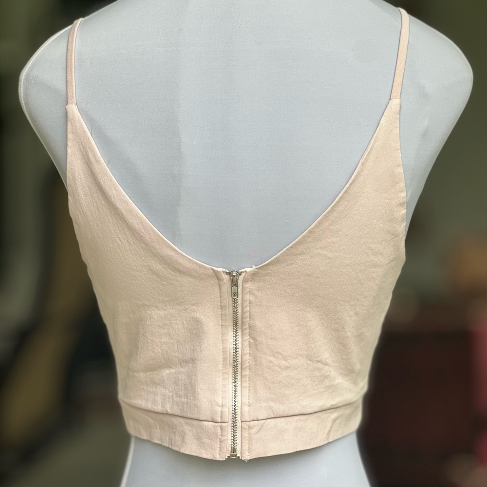 Charlotte Russe Pink Rose Medium Med M Spaghetti Strap Crop Top Bra - Picture 4 of 8